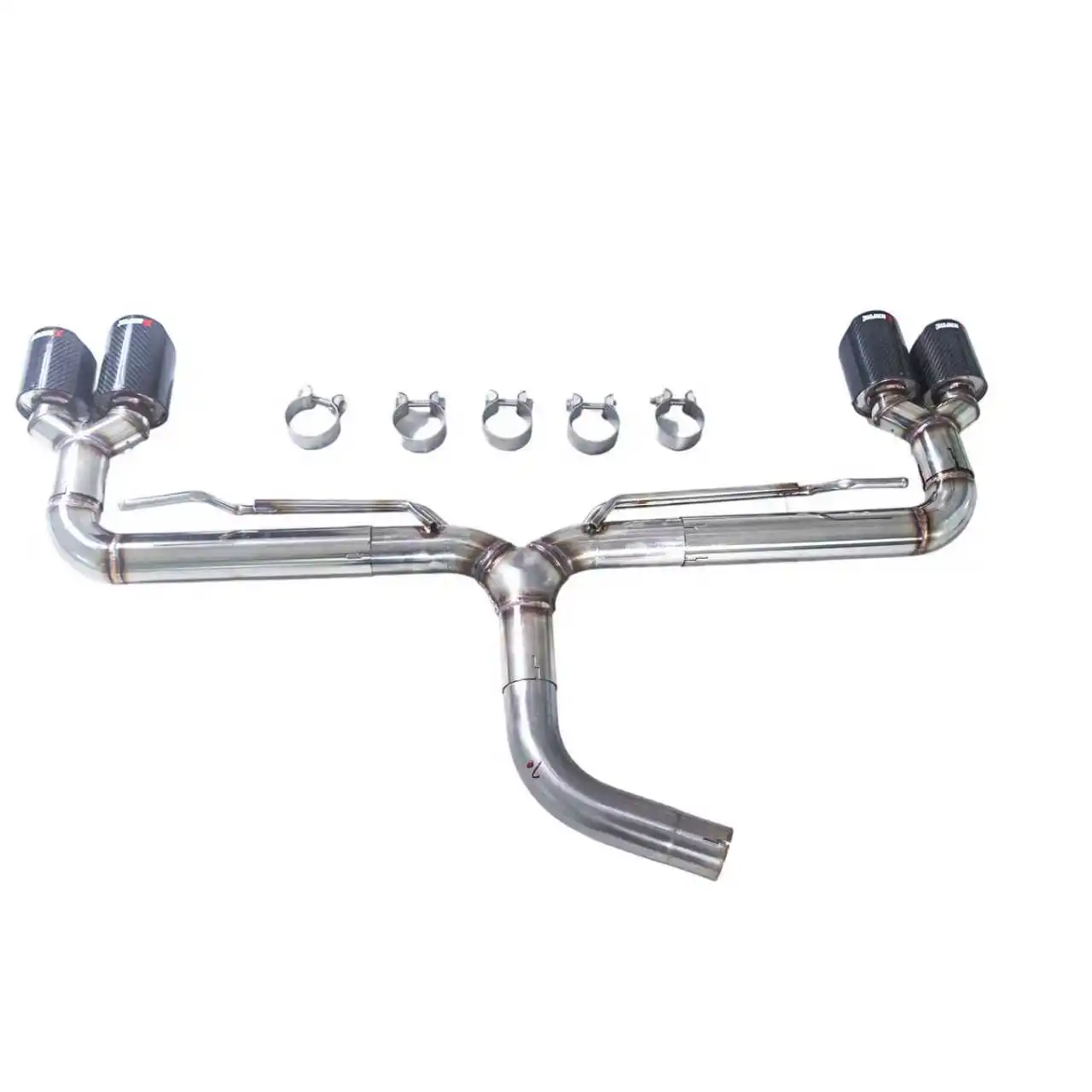 Quad Tip Exhaust Muffler System for Volkswagen Golf 7 / 7.5 & Audi A3 / Scirocco 1.4T 2.0T – SUS 304 Stainless Steel Rear Four-Out Exhaust - Image 3