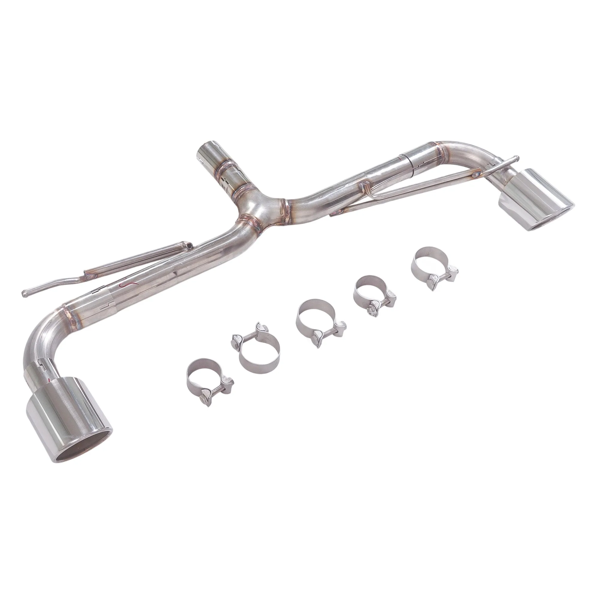 Performance Dual Exhaust System for Volkswagen Golf GTI MK5 MK6 MK7 MK8 & Scirocco / Audi A3 – SUS 304 Stainless Steel Rear Muffler - Image 6
