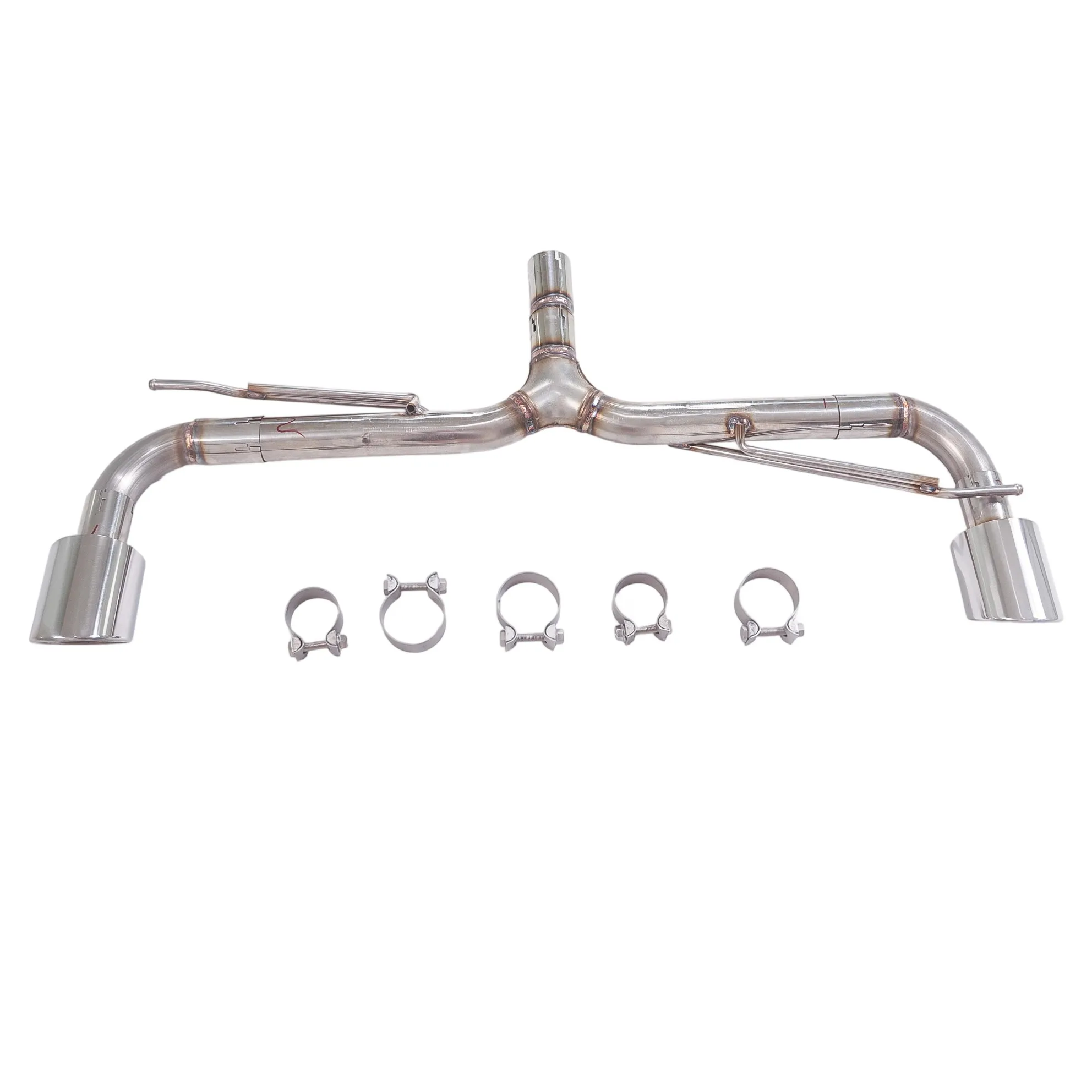 Performance Dual Exhaust System for Volkswagen Golf GTI MK5 MK6 MK7 MK8 & Scirocco / Audi A3 – SUS 304 Stainless Steel Rear Muffler - Image 3