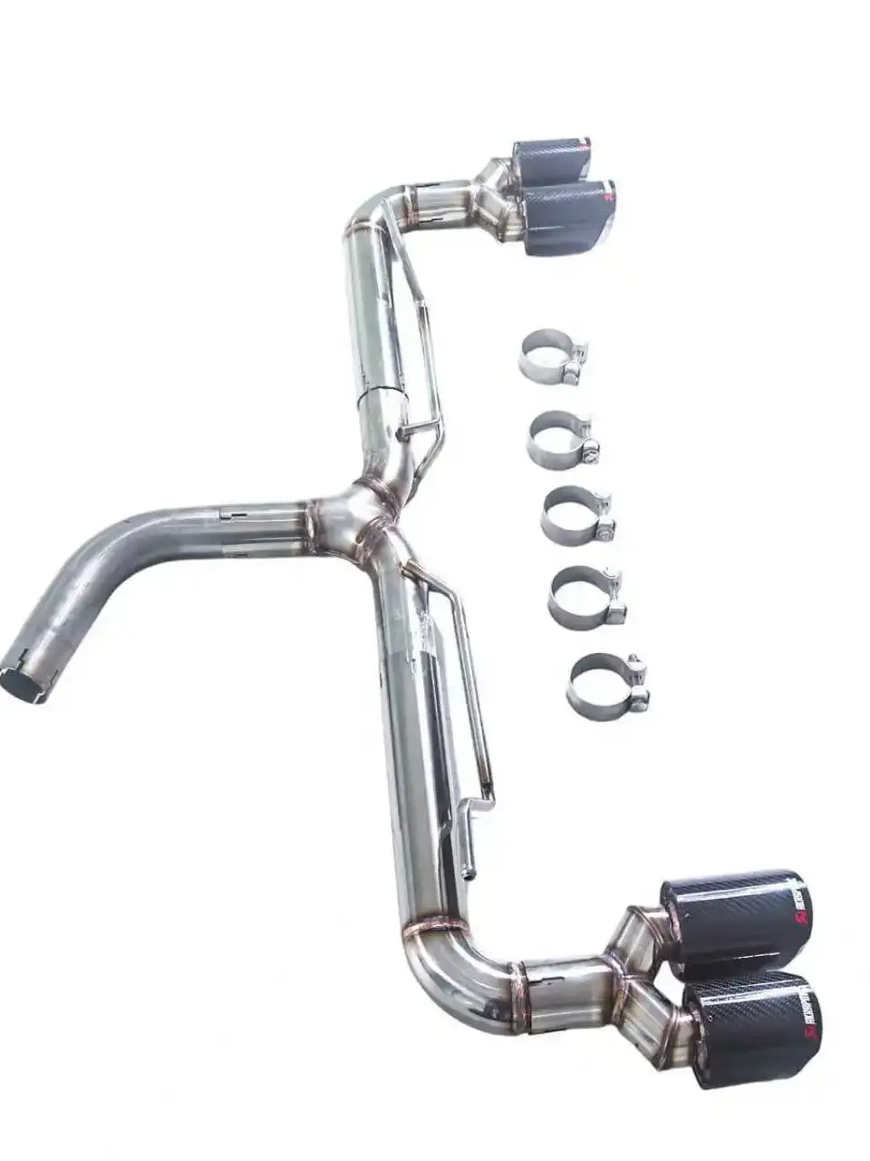 Quad Tip Exhaust Muffler System for Volkswagen Golf 7 / 7.5 & Audi A3 / Scirocco 1.4T 2.0T – SUS 304 Stainless Steel Rear Four-Out Exhaust - Image 8