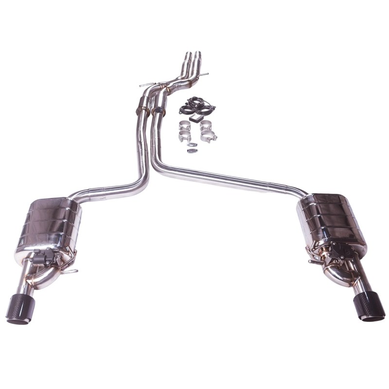 Valve-Controlled Catback Exhaust System for Audi A6 C6/C7 2.5L & 3.0T V6 (2009–2018) – 304 Stainless Steel Dual Outlet Performance Muffler