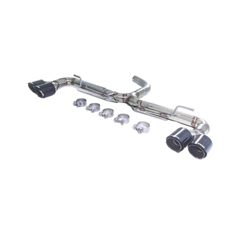 Quad Tip Exhaust Muffler System for Volkswagen Golf 7 / 7.5 & Audi A3 / Scirocco 1.4T 2.0T – SUS 304 Stainless Steel Rear Four-Out Exhaust