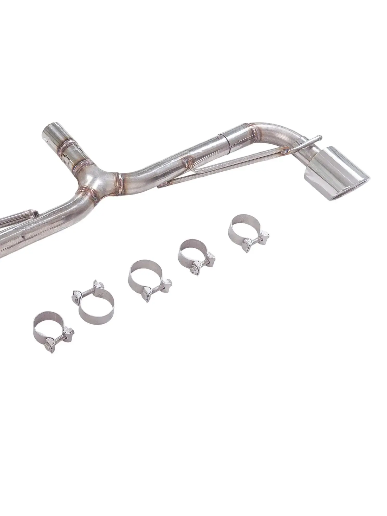 Performance Dual Exhaust System for Volkswagen Golf GTI MK5 MK6 MK7 MK8 & Scirocco / Audi A3 – SUS 304 Stainless Steel Rear Muffler - Image 7