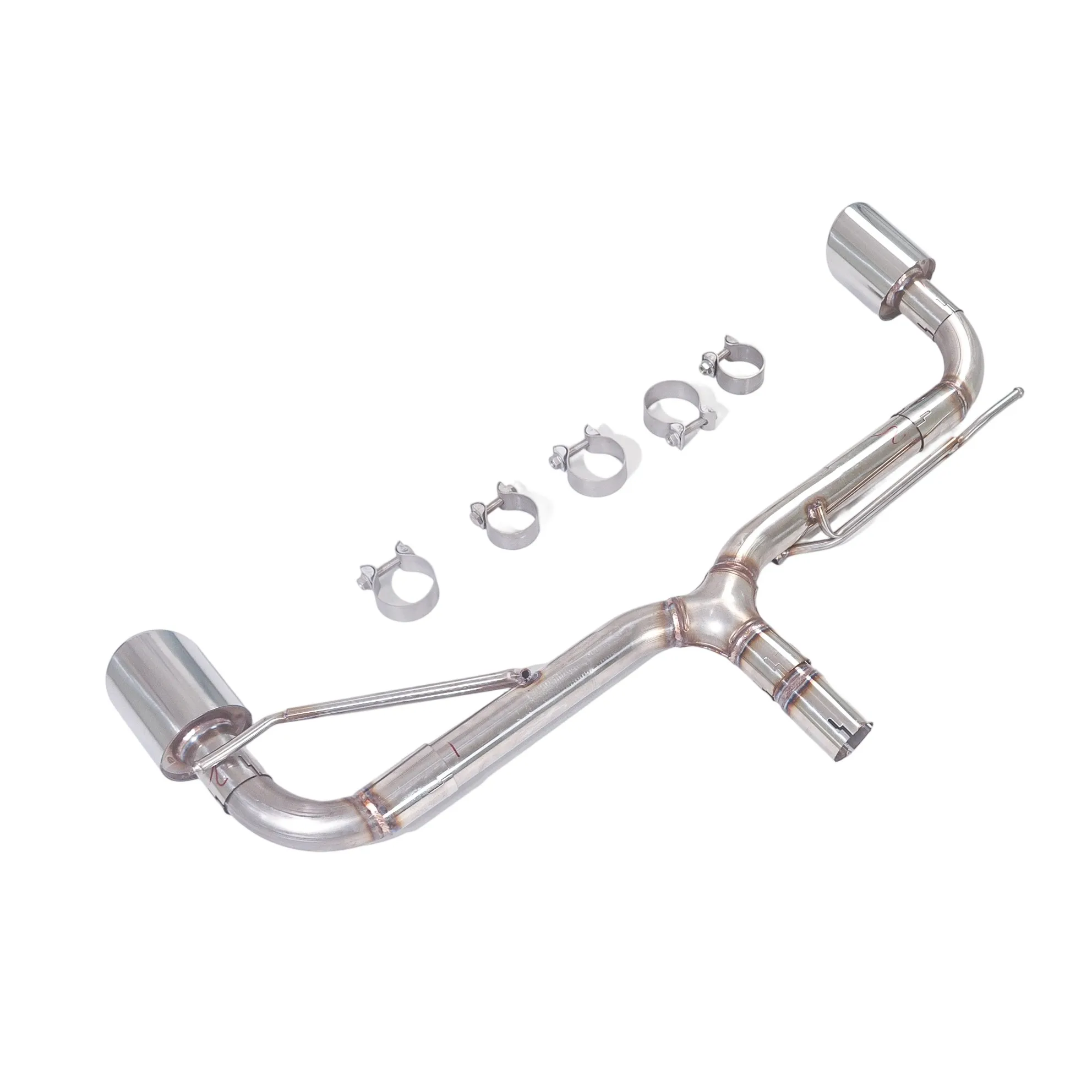 Performance Dual Exhaust System for Volkswagen Golf GTI MK5 MK6 MK7 MK8 & Scirocco / Audi A3 – SUS 304 Stainless Steel Rear Muffler - Image 4