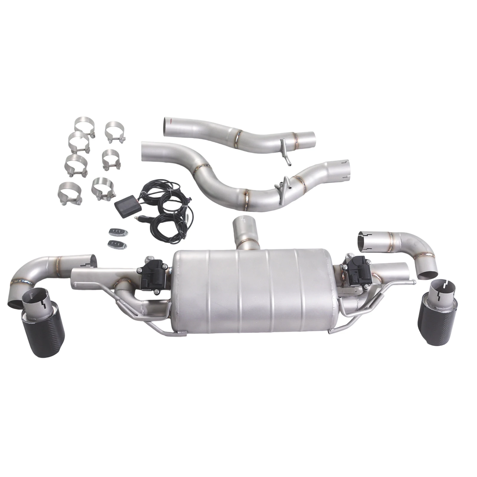 Audi TT 3.2L VR6 Catback Valvetronic Exhaust System | 304 Stainless Steel Variable Valve Performance Exhaust with Muffler & Tips - Image 11