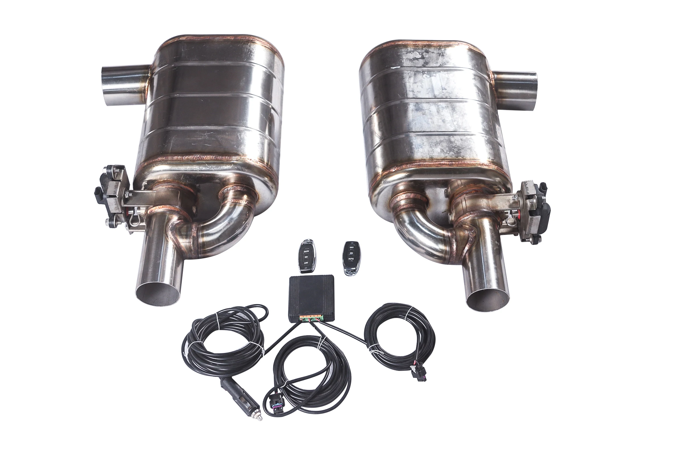 Universal SS304 Valved Exhaust Muffler – 2.0" / 2.5" / 3.0" Side Inlet Single Outlet Remote Control Performance Exhaust - Image 7