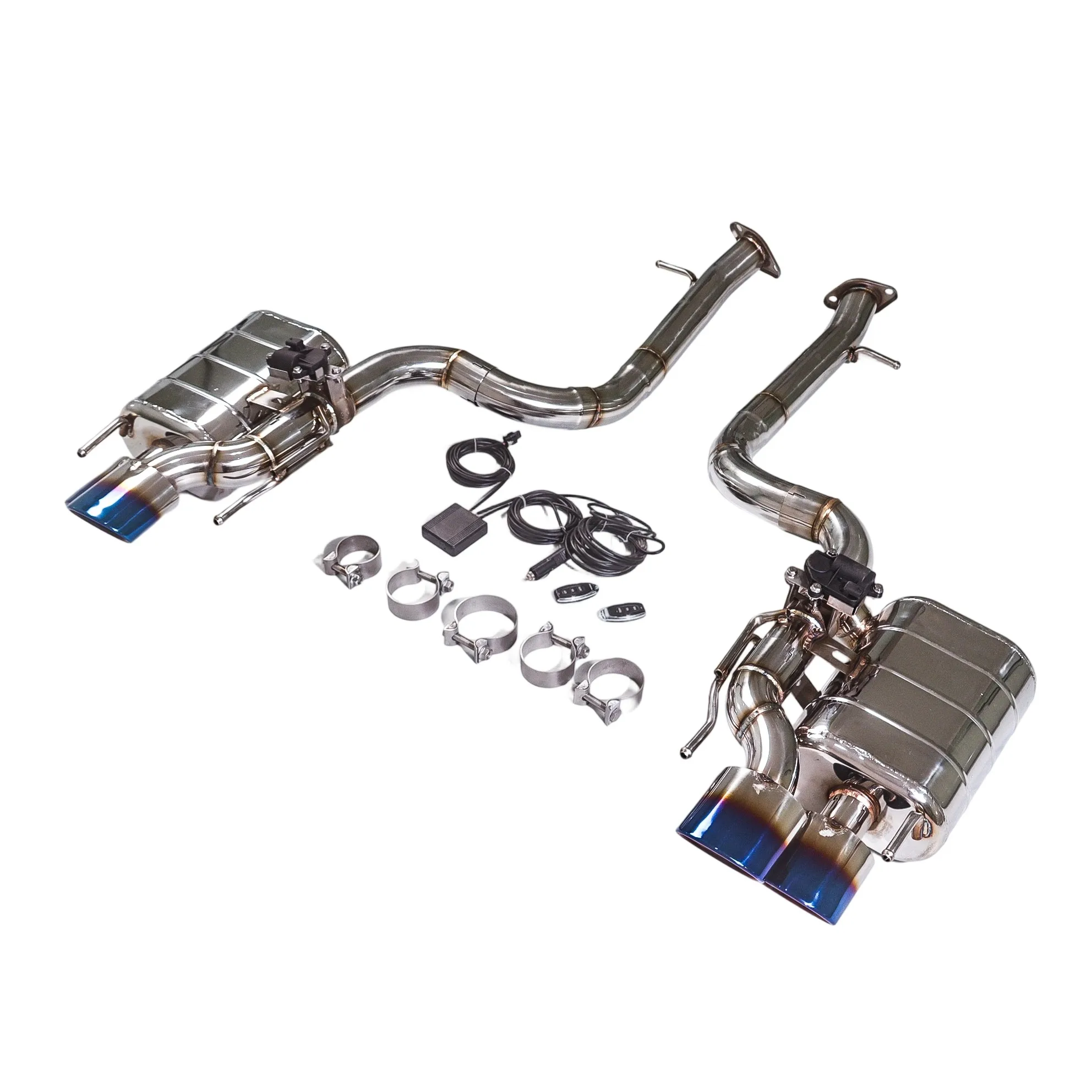 Lexus GSF RCF 5.0L Valvetronic Exhaust System | Stainless Steel Quad Tip Performance Rear Section Exhaust - Image 2