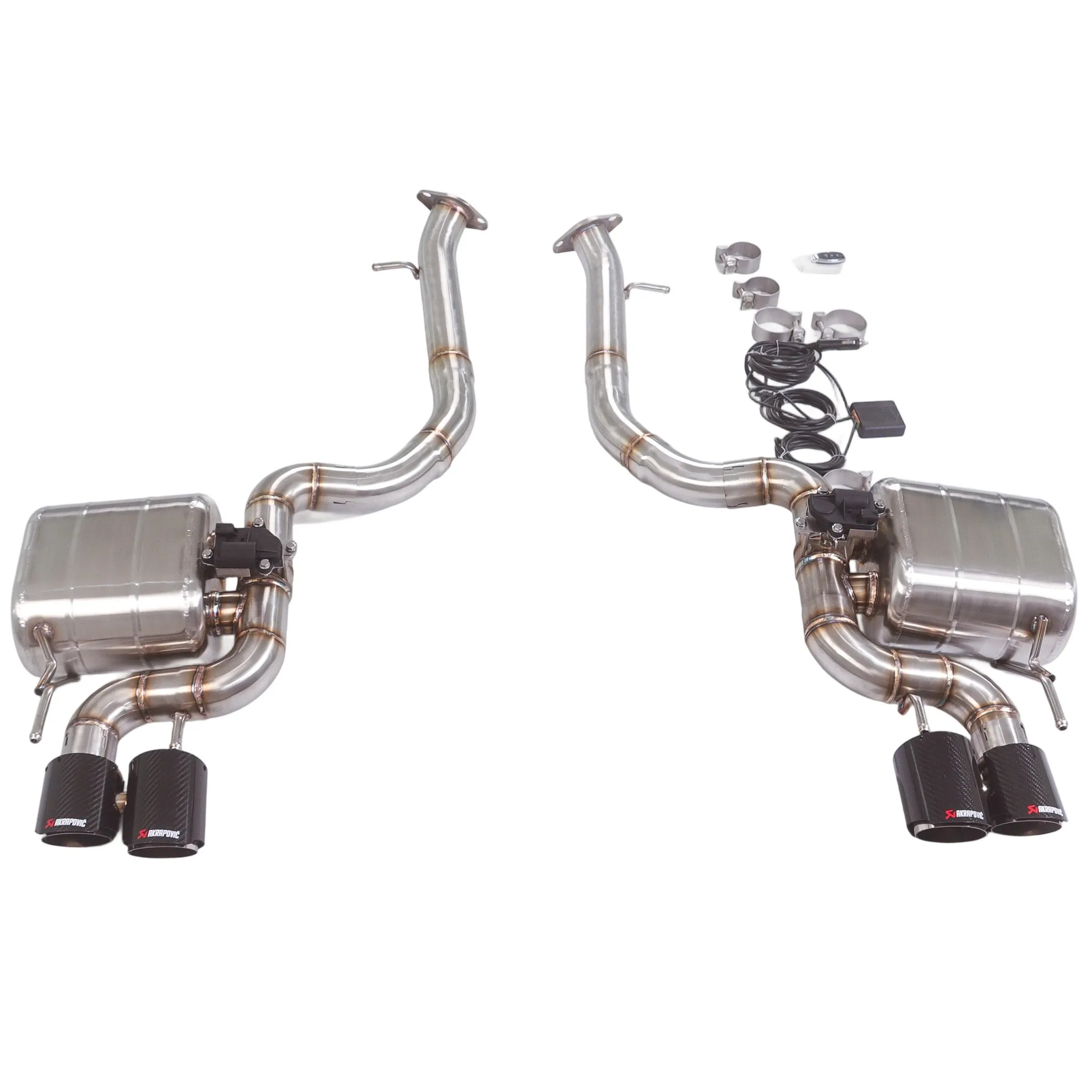 Lexus GSF RCF 5.0L Valvetronic Exhaust System | Stainless Steel Quad Tip Performance Rear Section Exhaust - Image 7