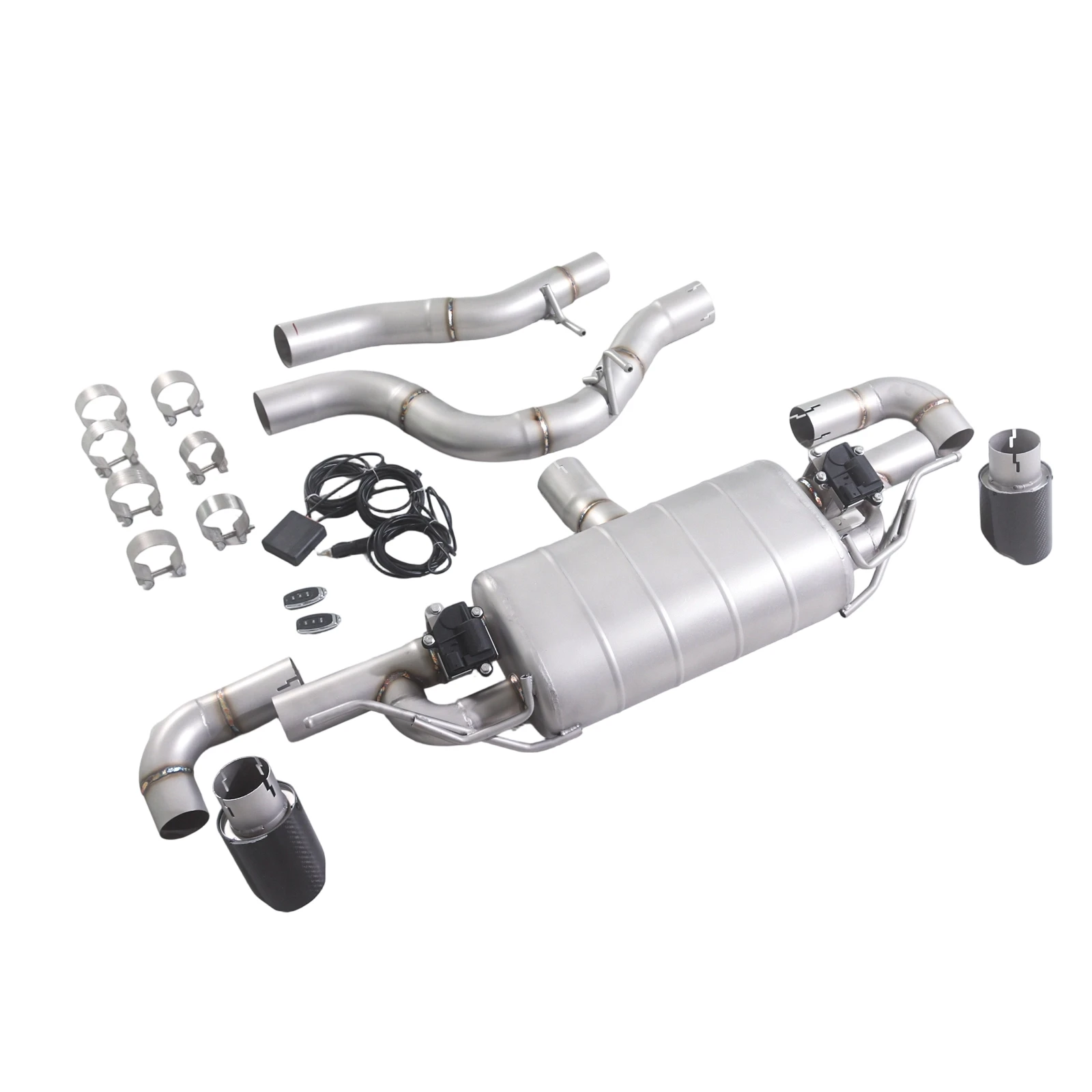 Audi TT 3.2L VR6 Catback Valvetronic Exhaust System | 304 Stainless Steel Variable Valve Performance Exhaust with Muffler & Tips - Image 12
