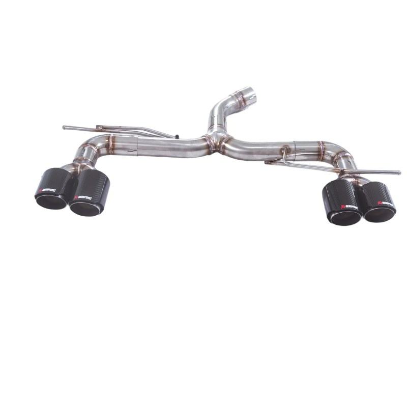 Volkswagen Scirocco Scirocco R 2.0T Quad Exit Rear Exhaust Section with Micropole Muffler Performance Upgrade