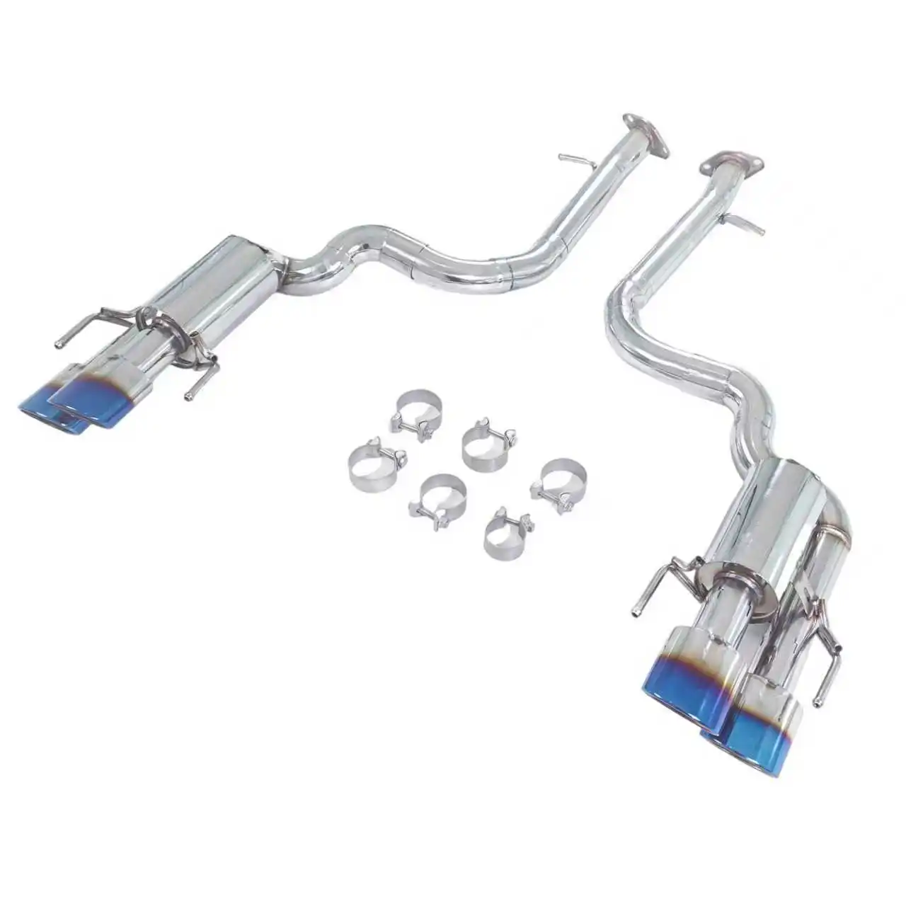 Lexus RCF GSF 5.0L V8 Catback Exhaust System Quad Outlet SUS304 Performance Exhaust with 200mm Muffler & 114mm Resonator - Image 7