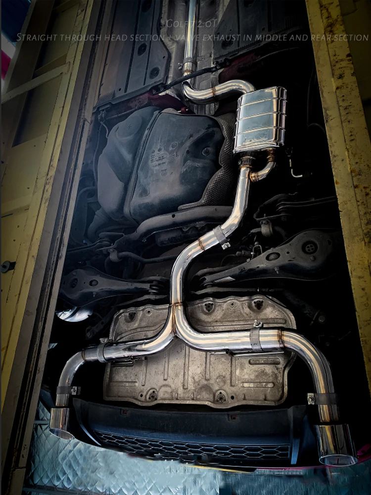 Volkswagen Golf 7 GTI MK7 Golf 7.5 GTI 2.0T Full Exhaust System with Downpipe & Electronic Valve – 304 Stainless Steel / Titanium Performance Upgrade - Image 7