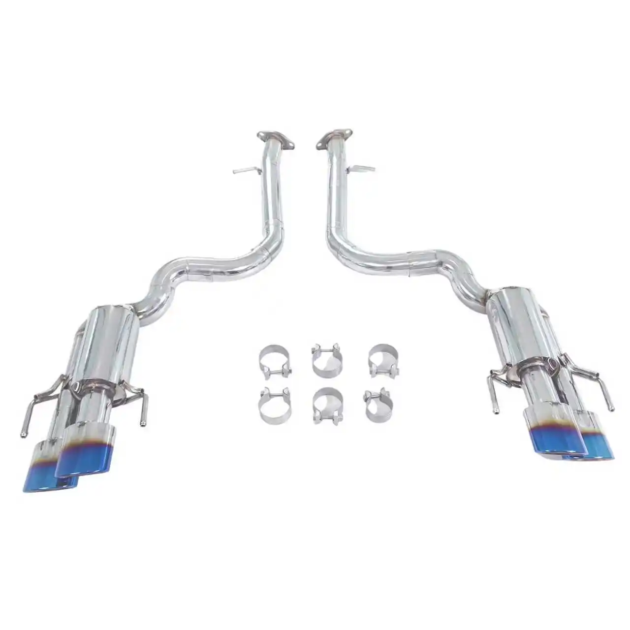 Lexus RCF GSF 5.0L V8 Catback Exhaust System Quad Outlet SUS304 Performance Exhaust with 200mm Muffler & 114mm Resonator - Image 4