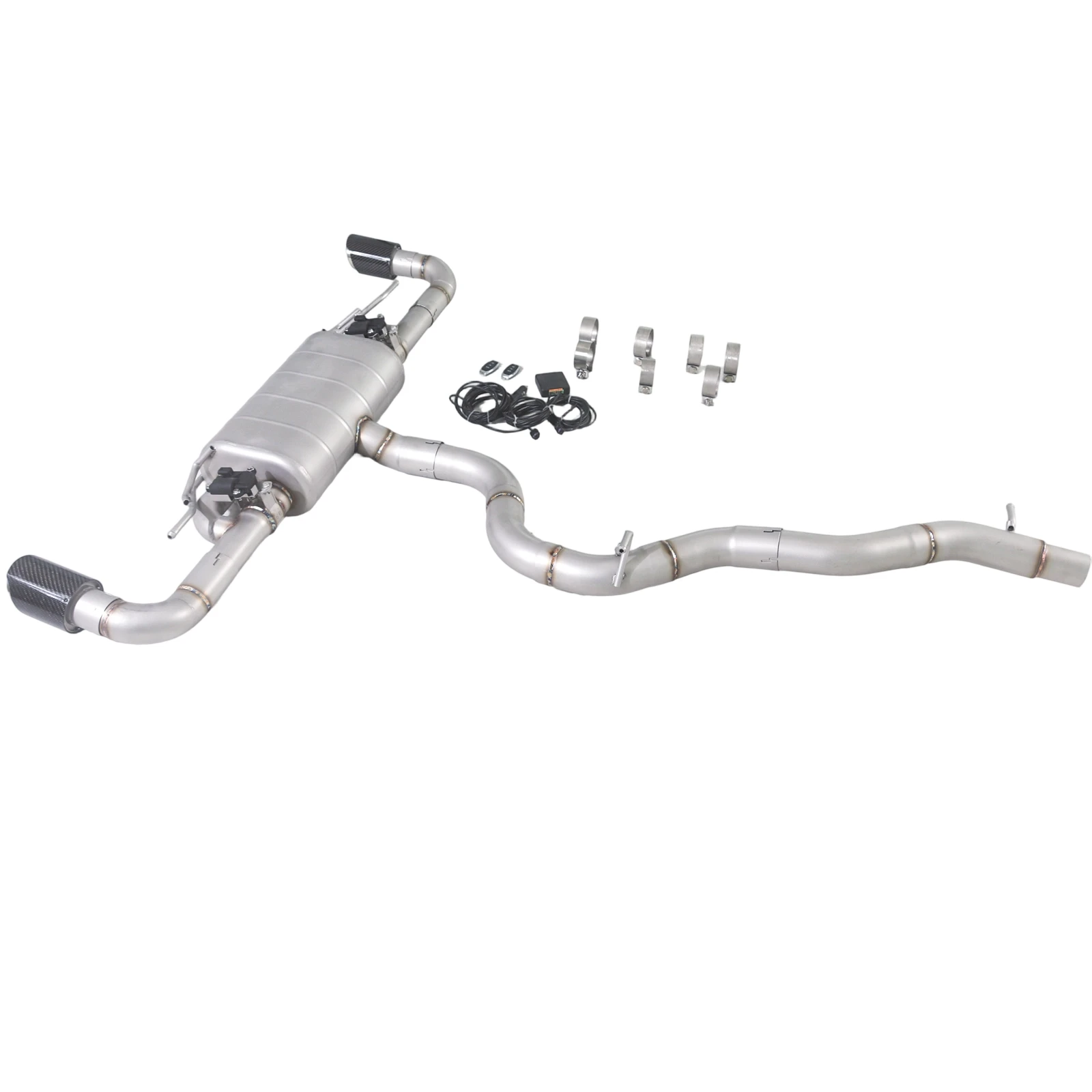 Audi TT 3.2L VR6 Catback Valvetronic Exhaust System | 304 Stainless Steel Variable Valve Performance Exhaust with Muffler & Tips - Image 5